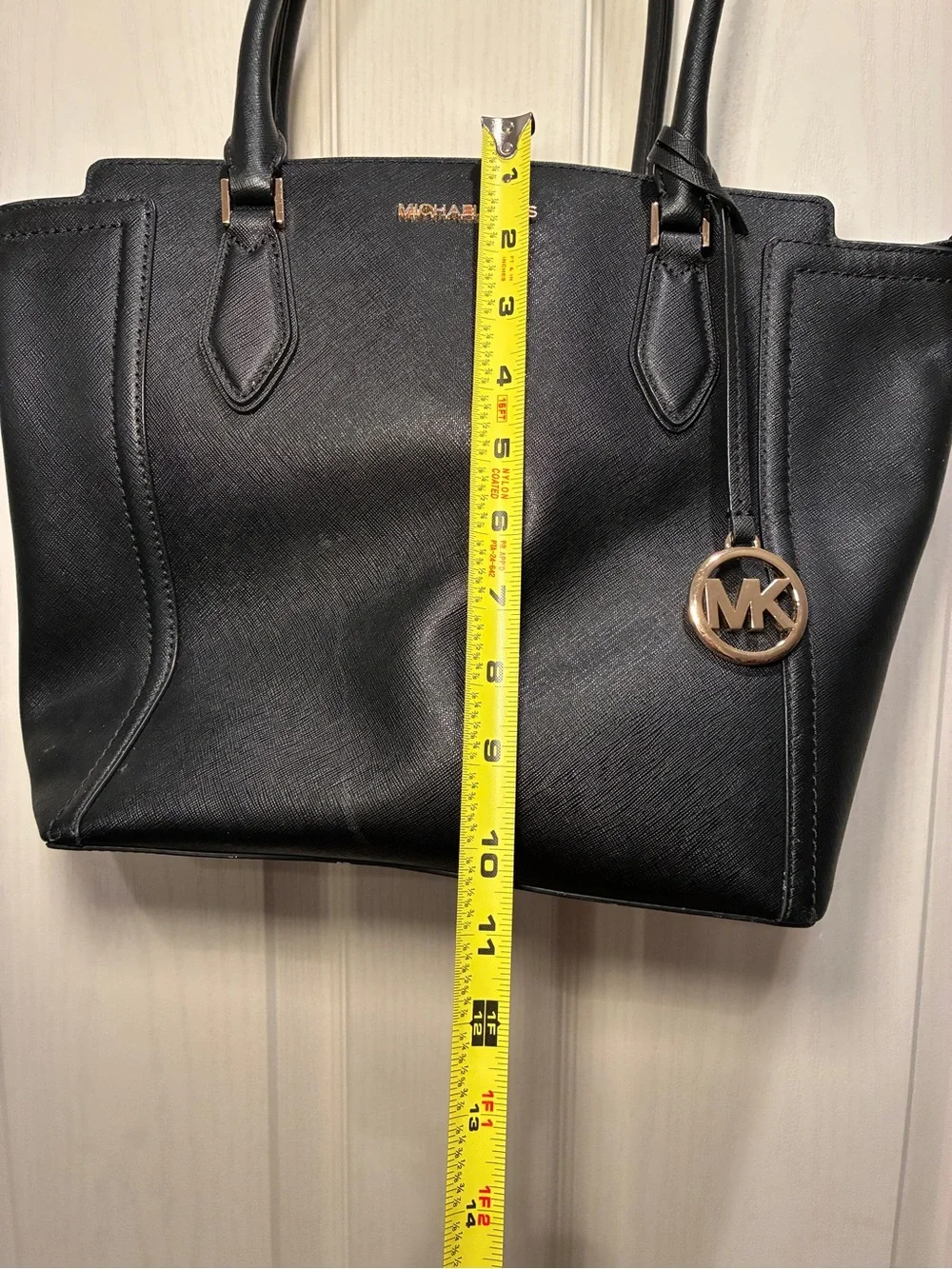 Michael Kors Black Tote with Gold MK Charm